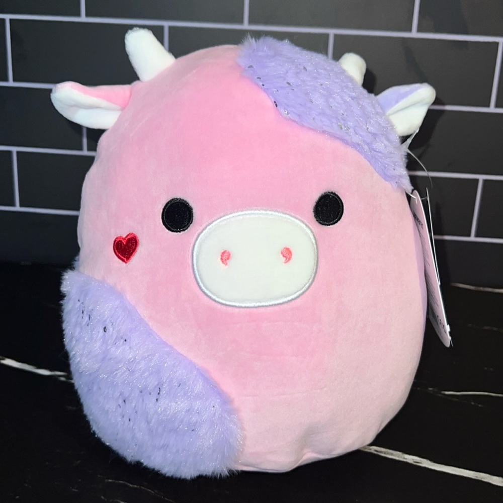 Patty the Cow with Fuzzy Glittery Patches